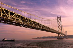 夕暮れの橋 瀬田の夕照 写真素材 [673327] - フォトライブラリー