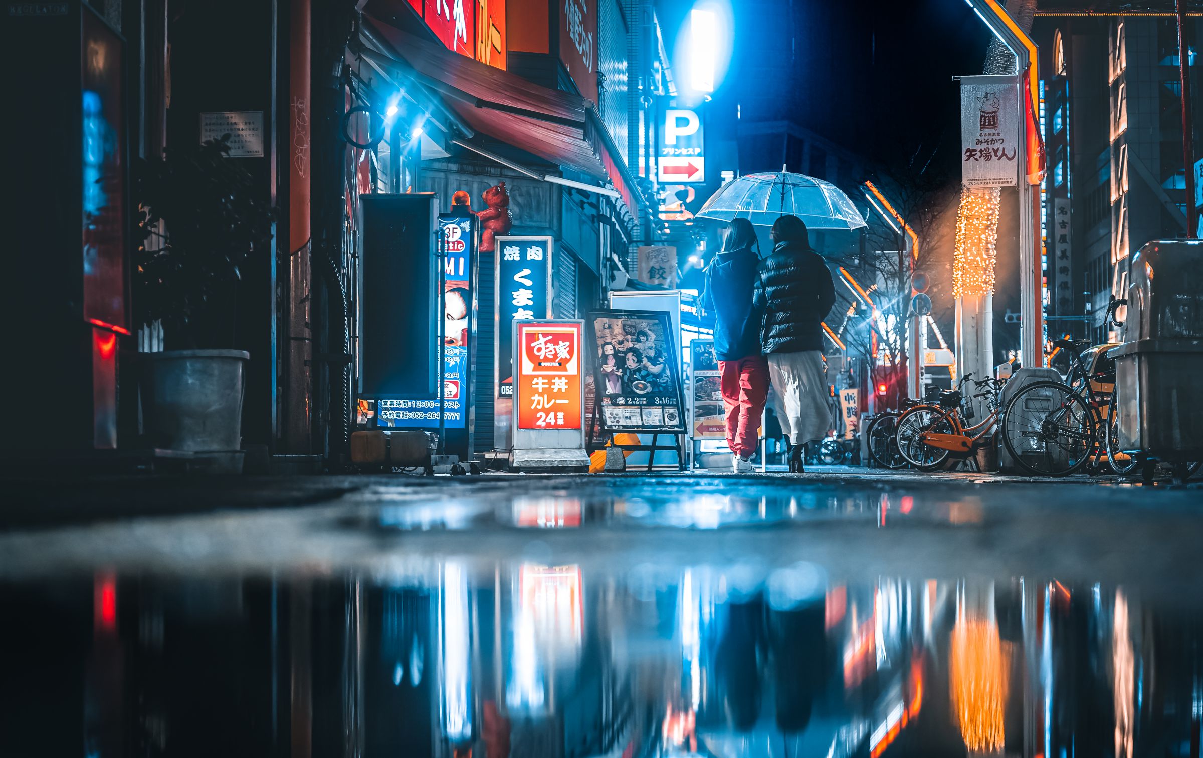 やらずの雨（美人画・A2サイズ）Ω