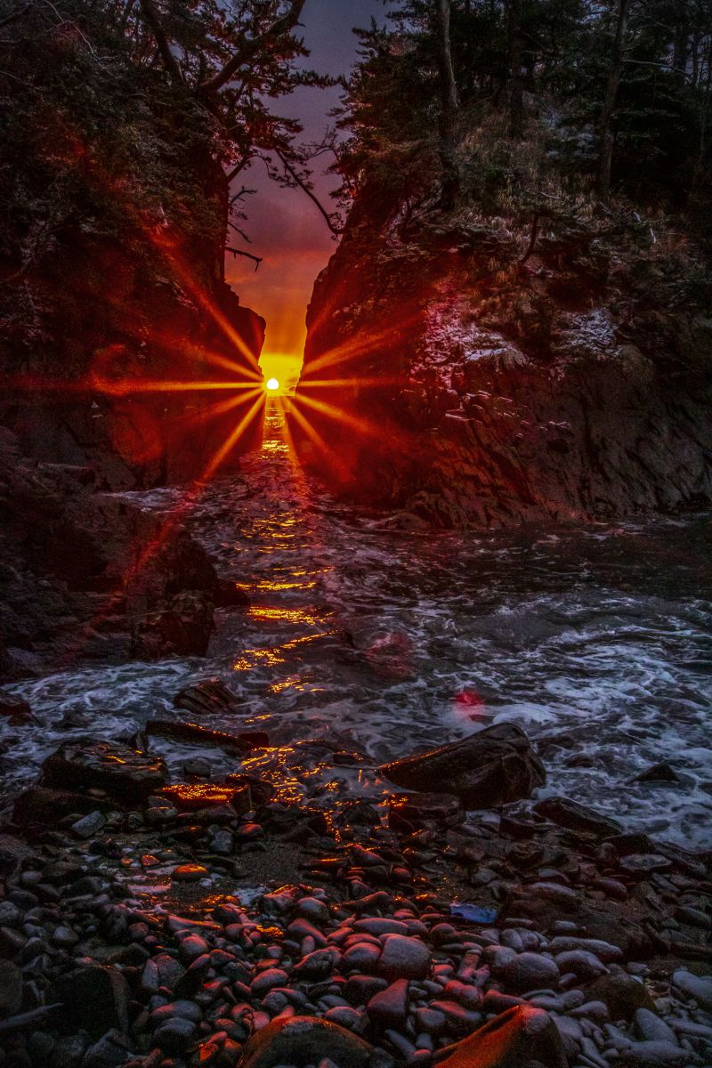 今朝の神割崎の日の出 Jpg 自然 風景 海 Ganref