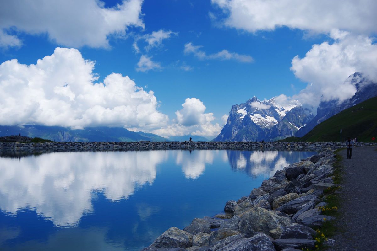 アイガー北壁を望む 自然 風景 山 Ganref