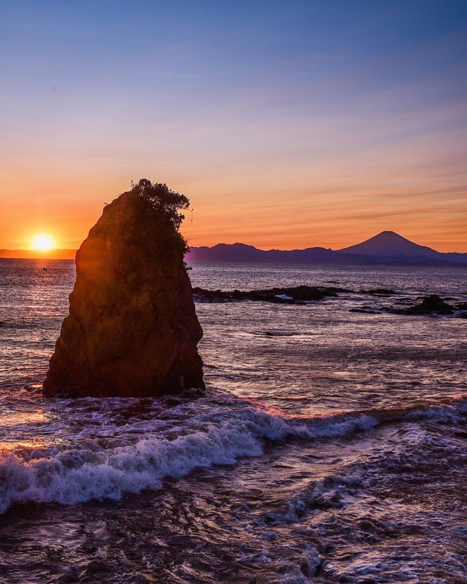 立石海岸の夕焼け 自然 風景 海 Ganref