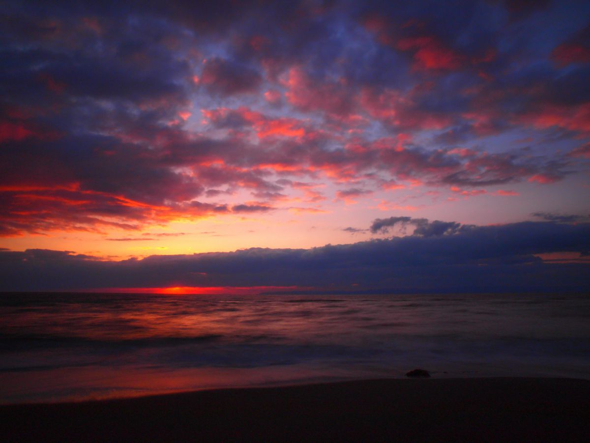 茜雲 自然 風景 海 Ganref