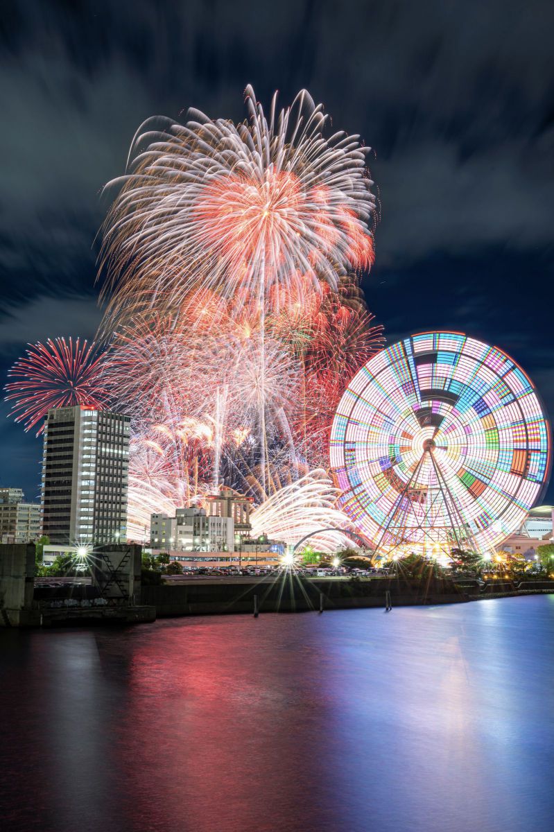 注目製品レビュー ニコン Z5II & Z6III No.8 名港水上芸術花火の写真と