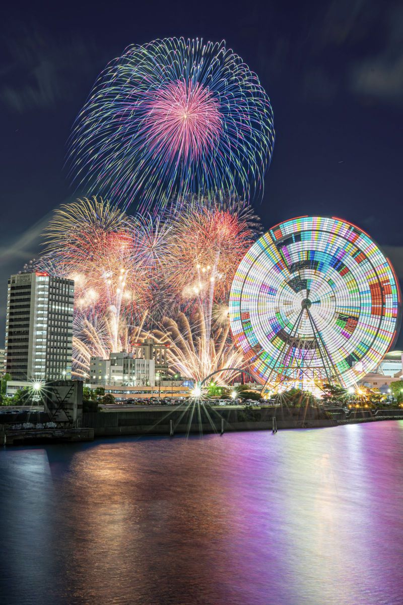 花火写真 23 注目製品レビュー ニコン Z5II & Z6III No.8 名港水上芸術花火の写真と