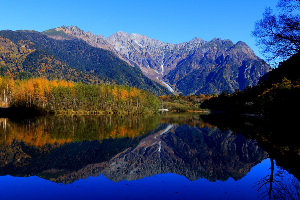 大正池に映る穂高連峰  自然・風景 ＞ 山  GANREF