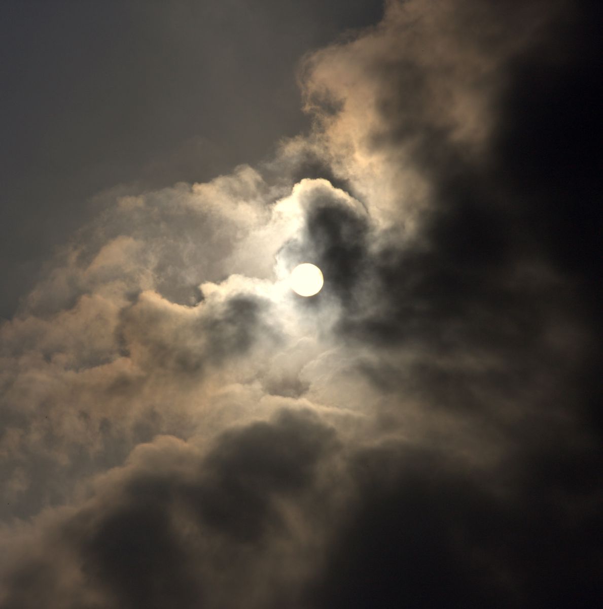 白い太陽 自然 風景 空 雲 Ganref