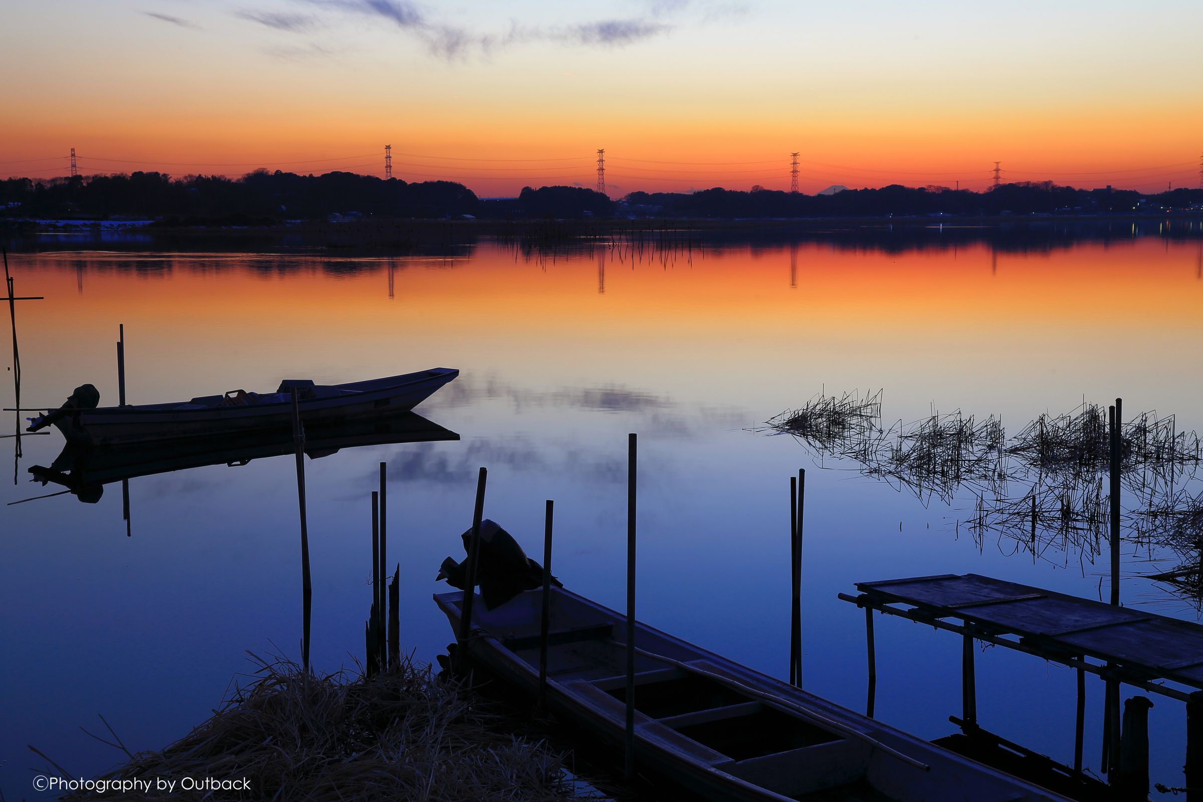 夕景の手賀沼 | GANREF