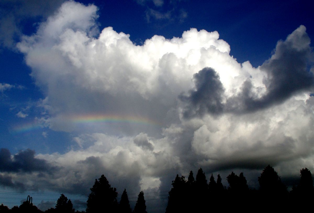 入道雲に虹 自然 風景 空 雲 Ganref