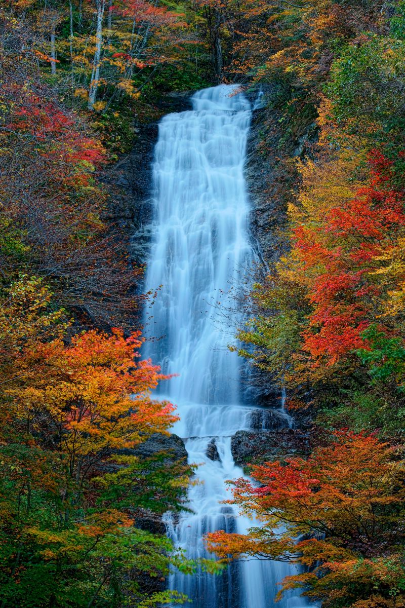 木曽 唐沢の滝 紅葉 自然 風景 河川 Ganref