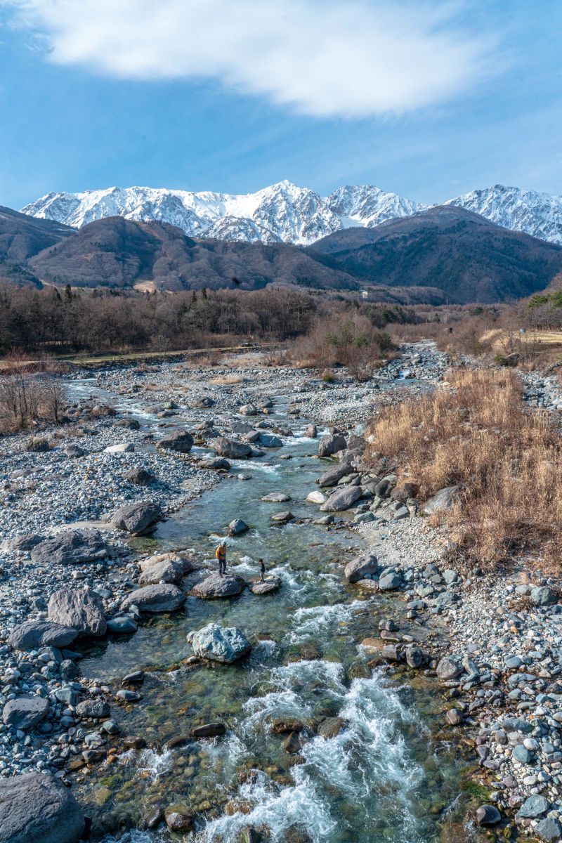 白馬大橋より白馬三山 自然 風景 河川 Ganref