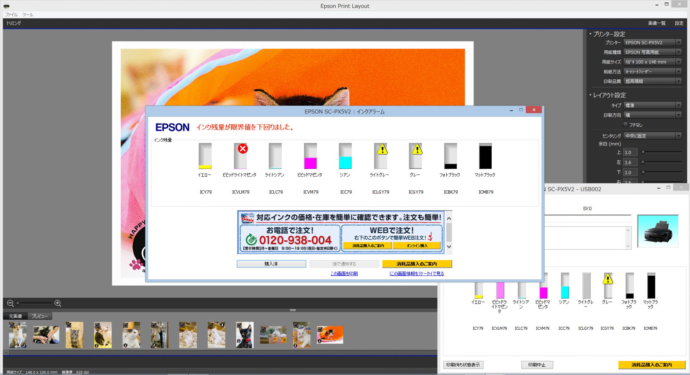 EPSON SC-PX5VⅡ レビュー 12 インク残量について | GANREF