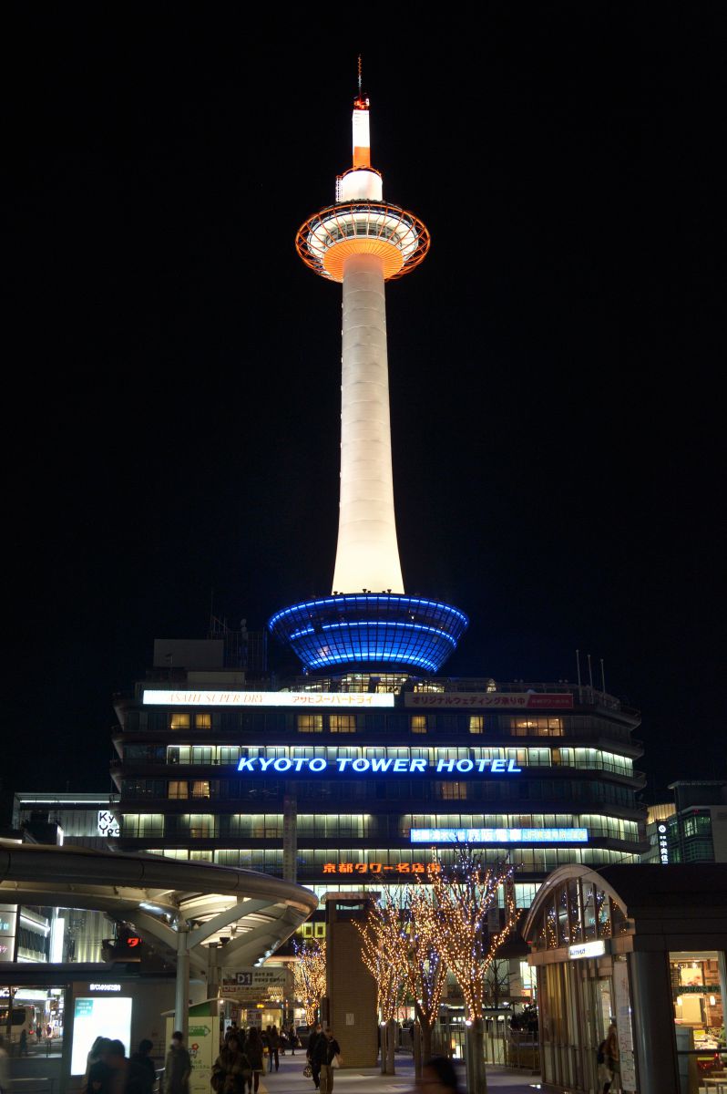 夜景 京都タワー 街並み 建物 夜景 Ganref