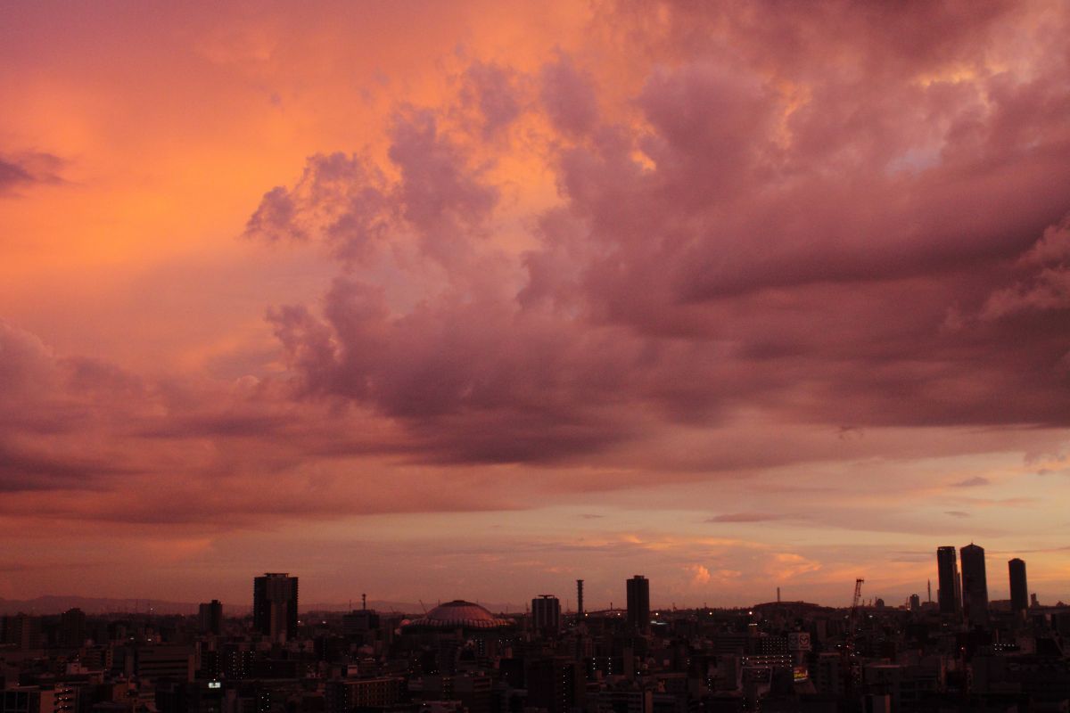 ピンク色の大阪 自然 風景 空 雲 Ganref ピンク色の大阪 自然 風景 空 雲 Ganref