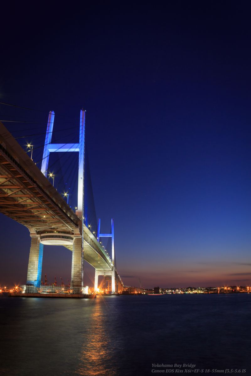横浜ベイブリッジ夕景 街並み 建物 夜景 Ganref