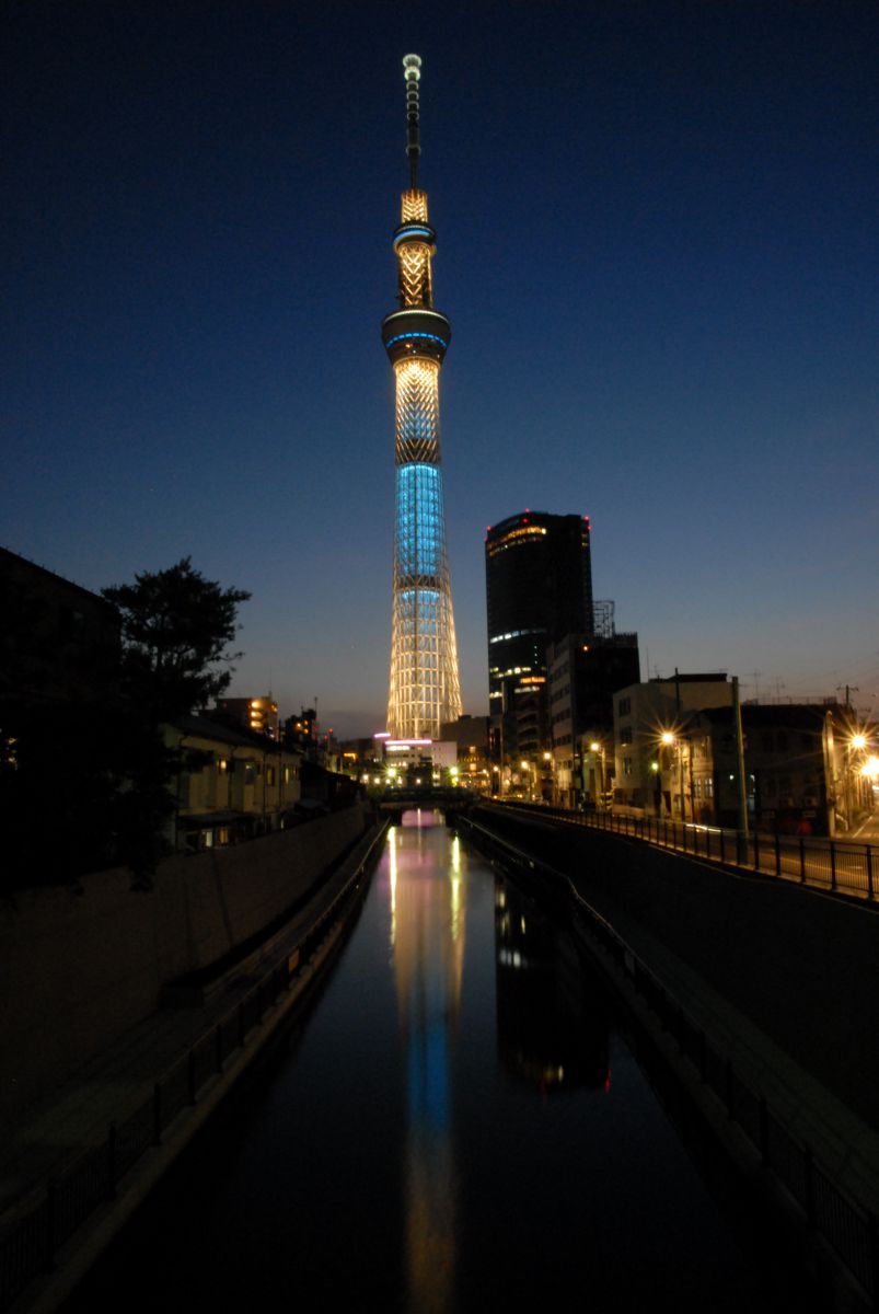 東京スカイツリーライトアップ 街並み 建物 ビル タワー Ganref