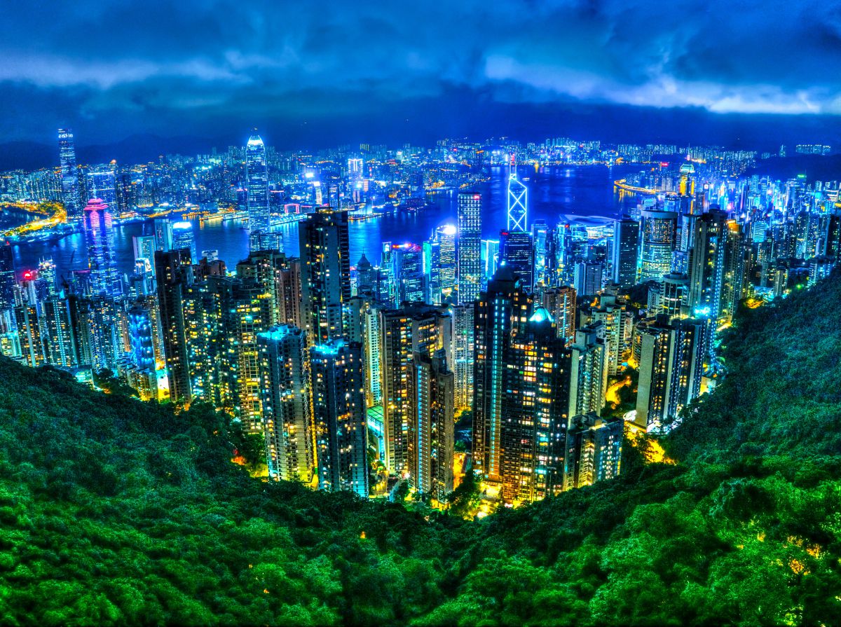 香港 ビクトリアピーク 街並み 建物 夜景 Ganref