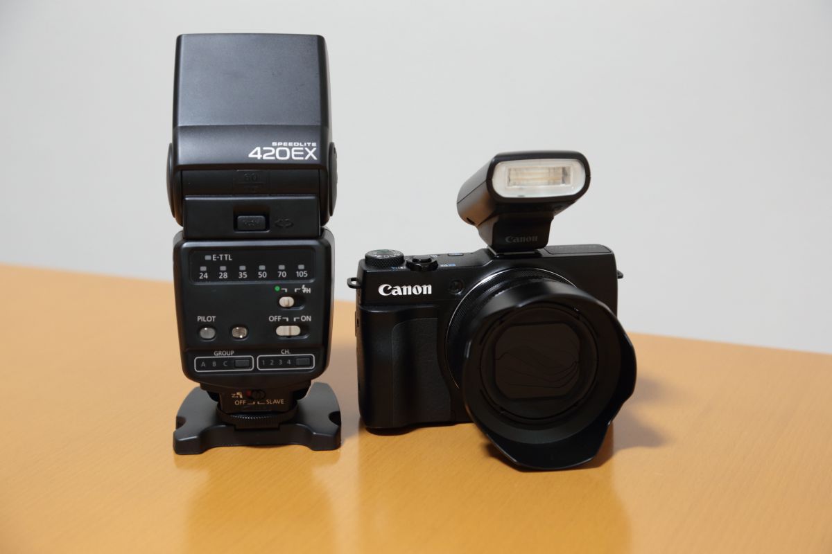 PowerShot G1 X MarkII レビュー11 〜多灯ストロボライティングして