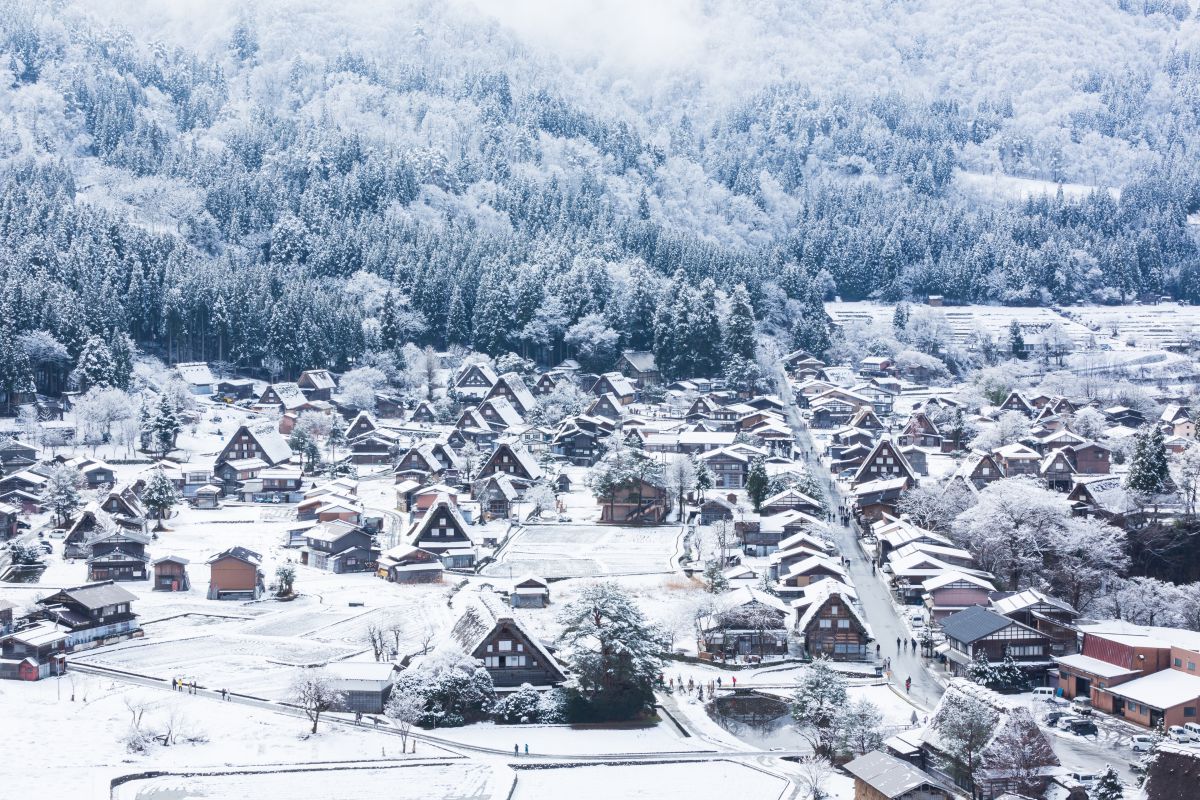 白川郷冬景色 街並み 建物 世界文化遺産 Ganref