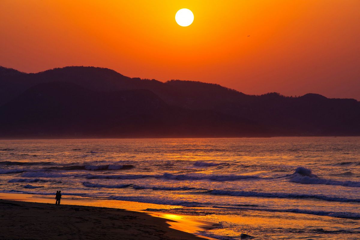 海の京都で夕日を撮る 自然 風景 海 Ganref