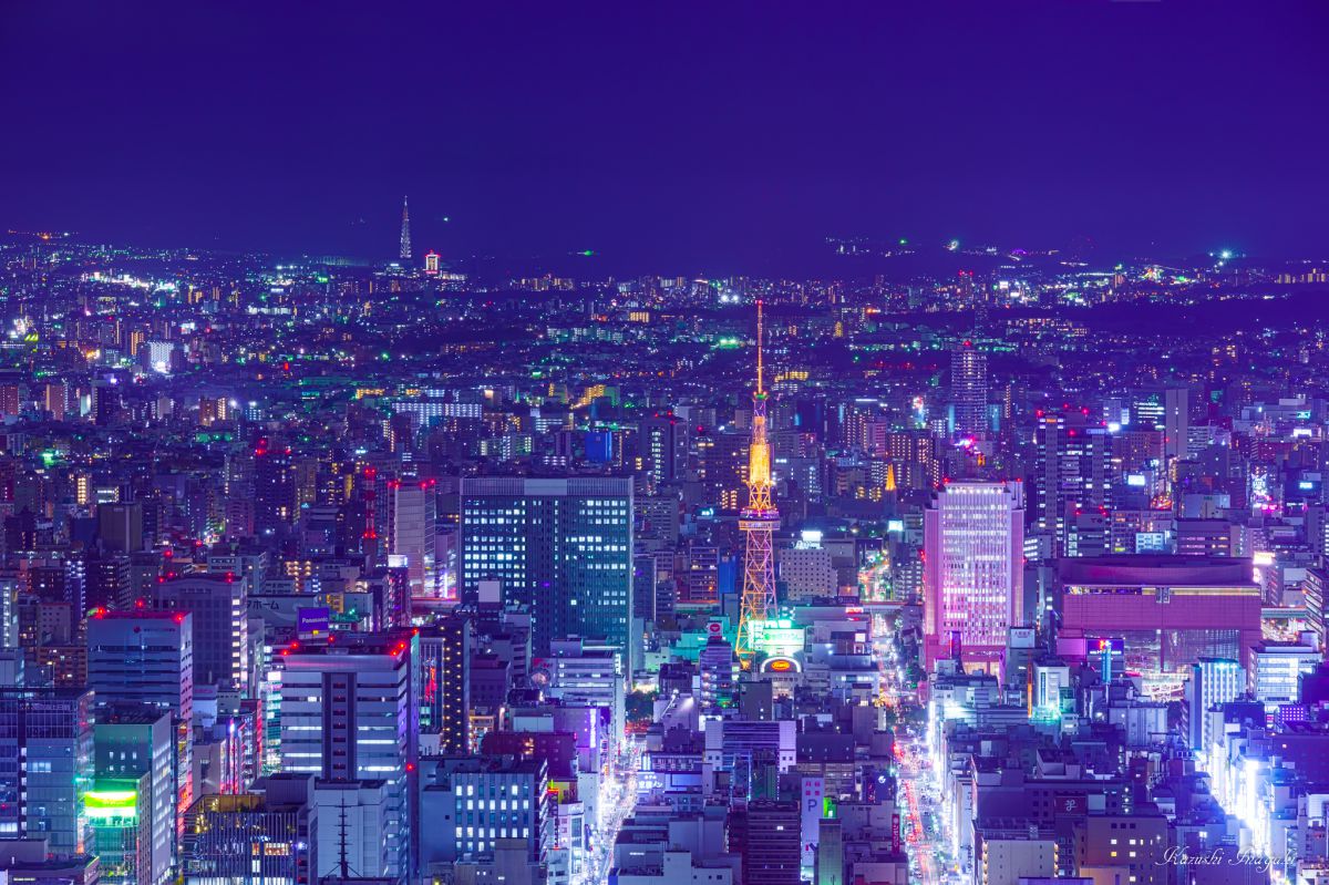 スカイプロムナードの夜景 街並み 建物 夜景 Ganref