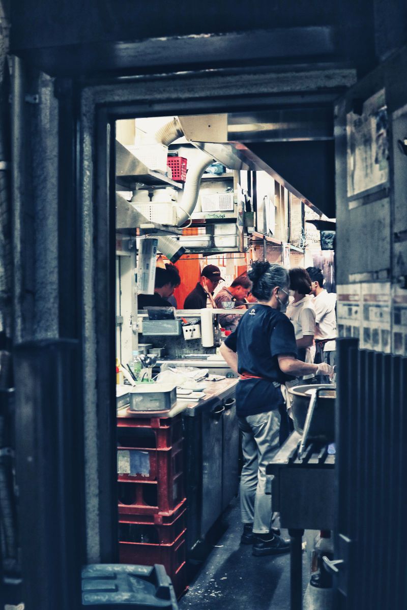Backstage of a standing bar. GANREF