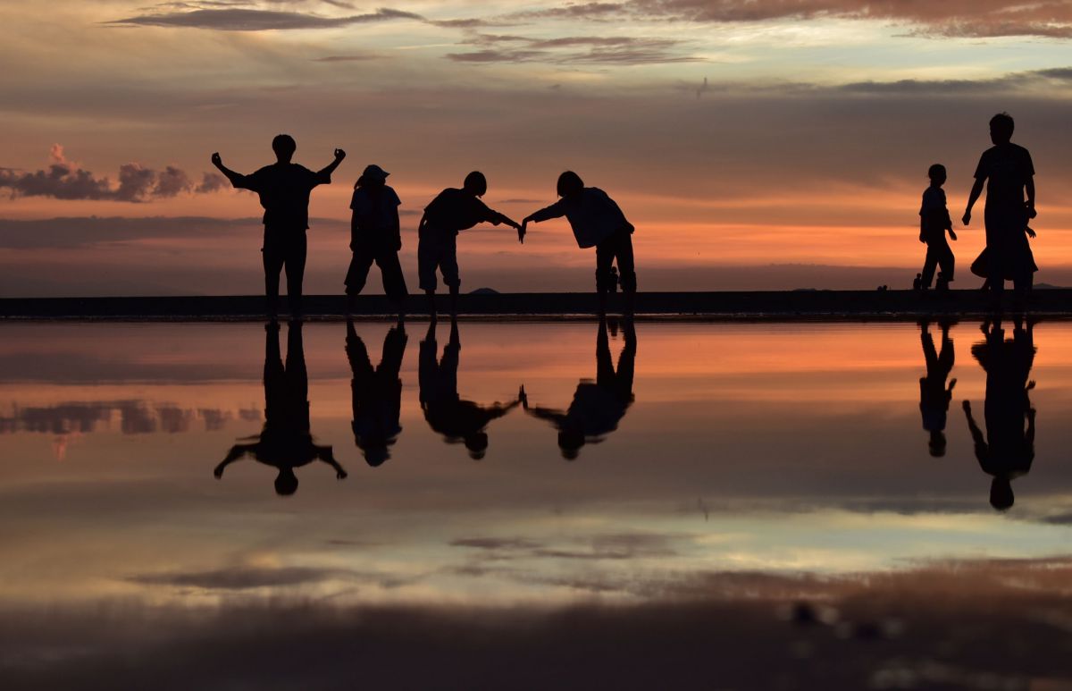 切り絵のような 自然 風景 海 Ganref