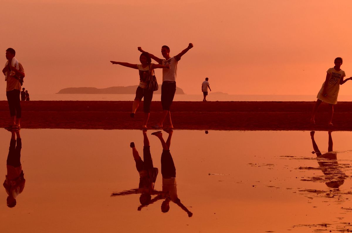 はい ポーズ 自然 風景 海 Ganref