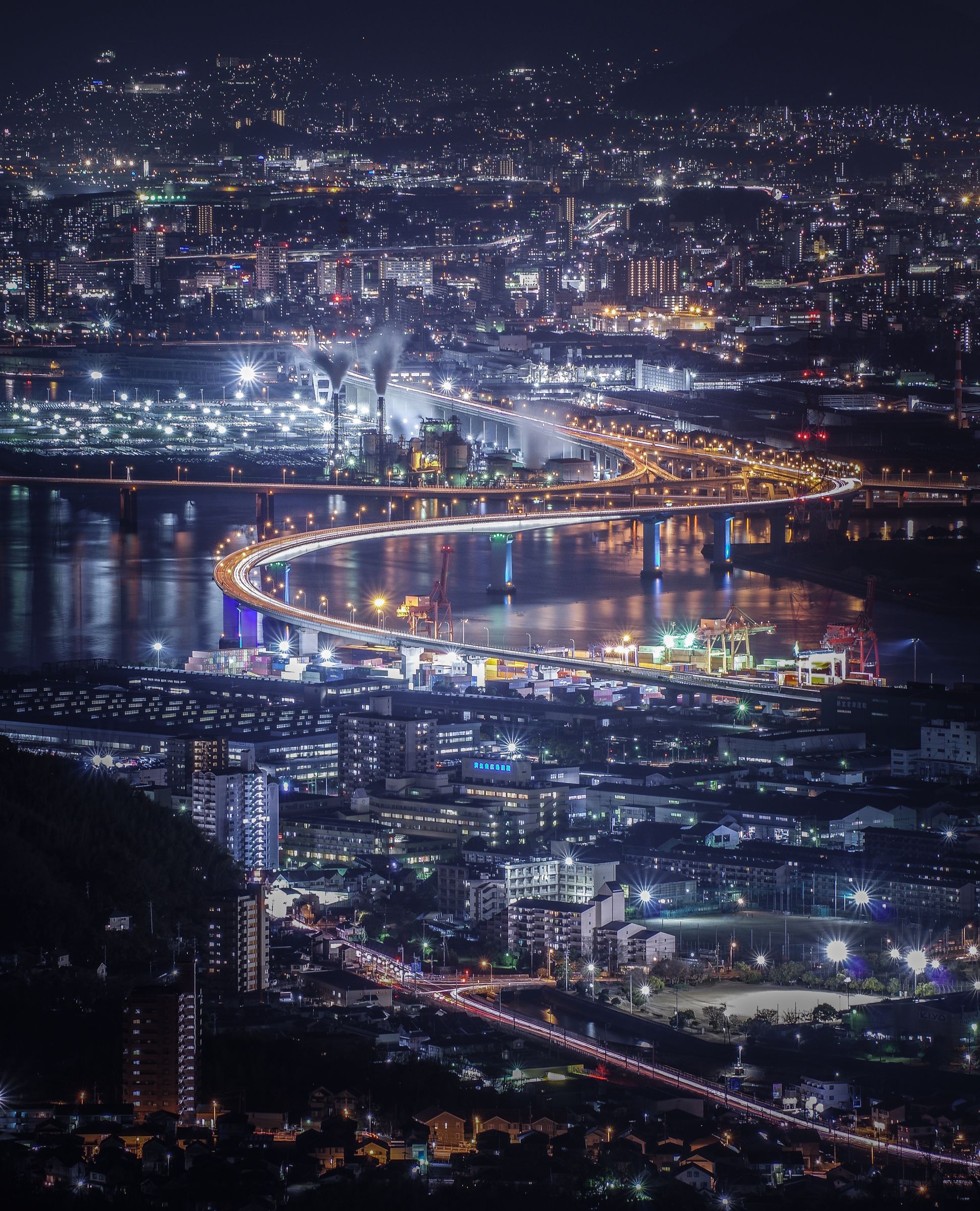 海田大橋と広島夜景 | GANREF