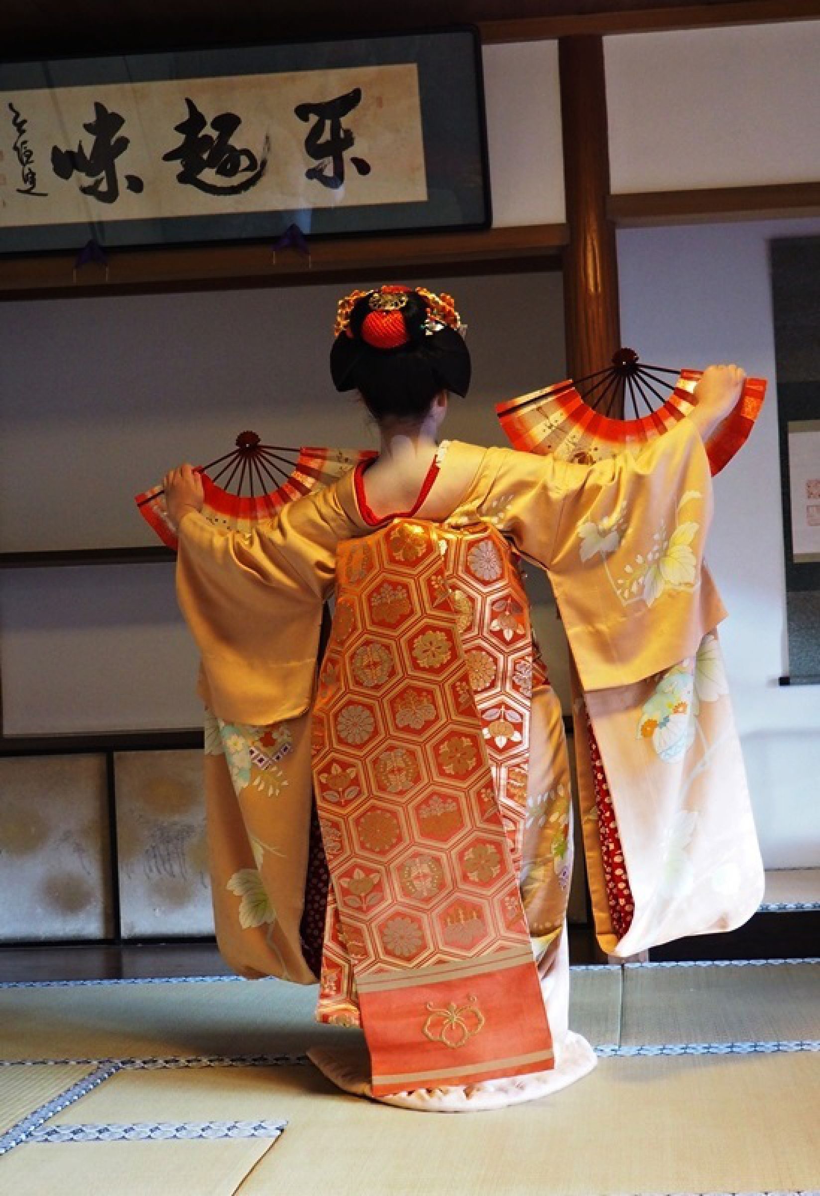 専用です☆アンティーク白に鹿の子模様の着物と白系だらり帯セット 専用