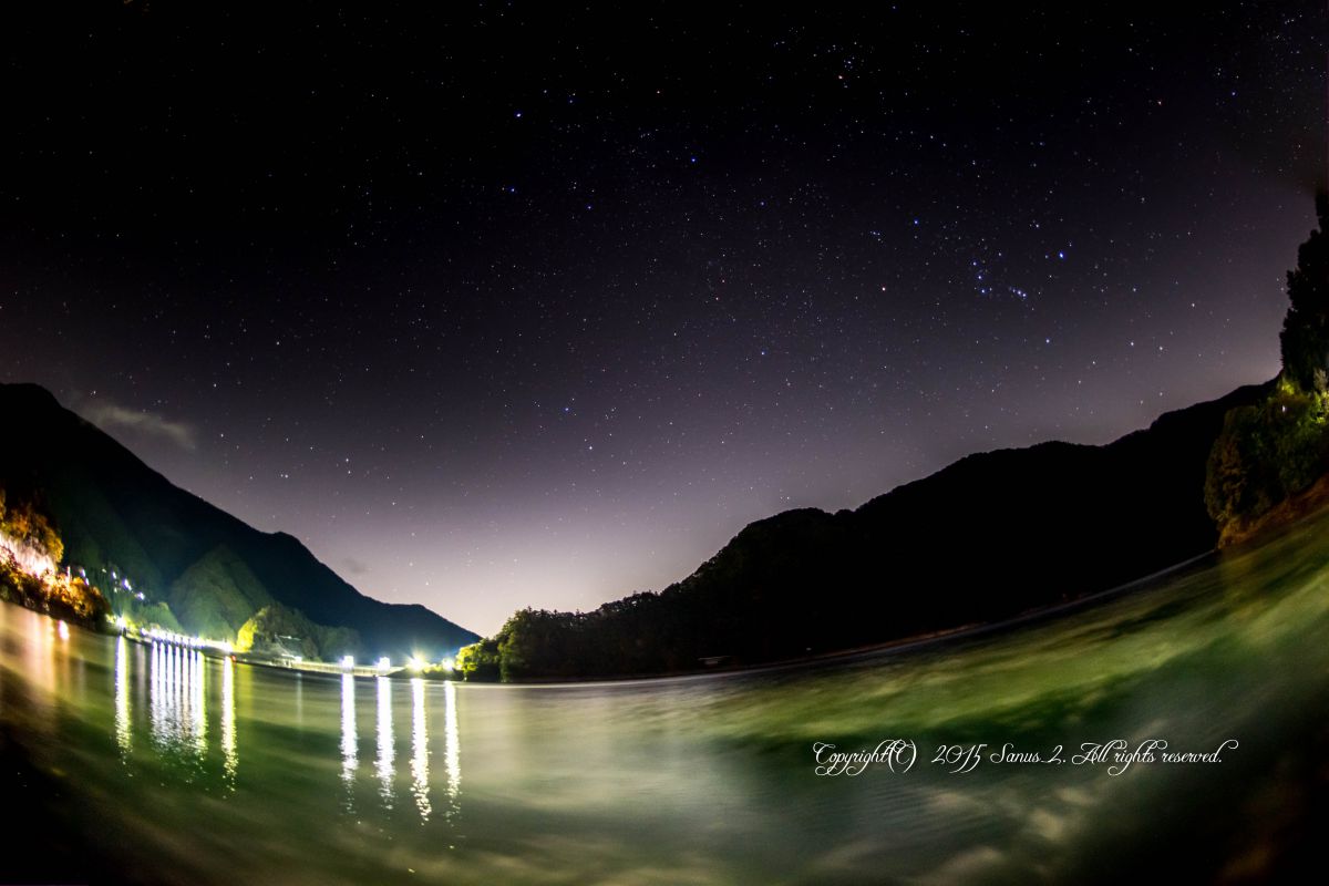 奥多摩湖の夜 自然 風景 宇宙 天体 Ganref