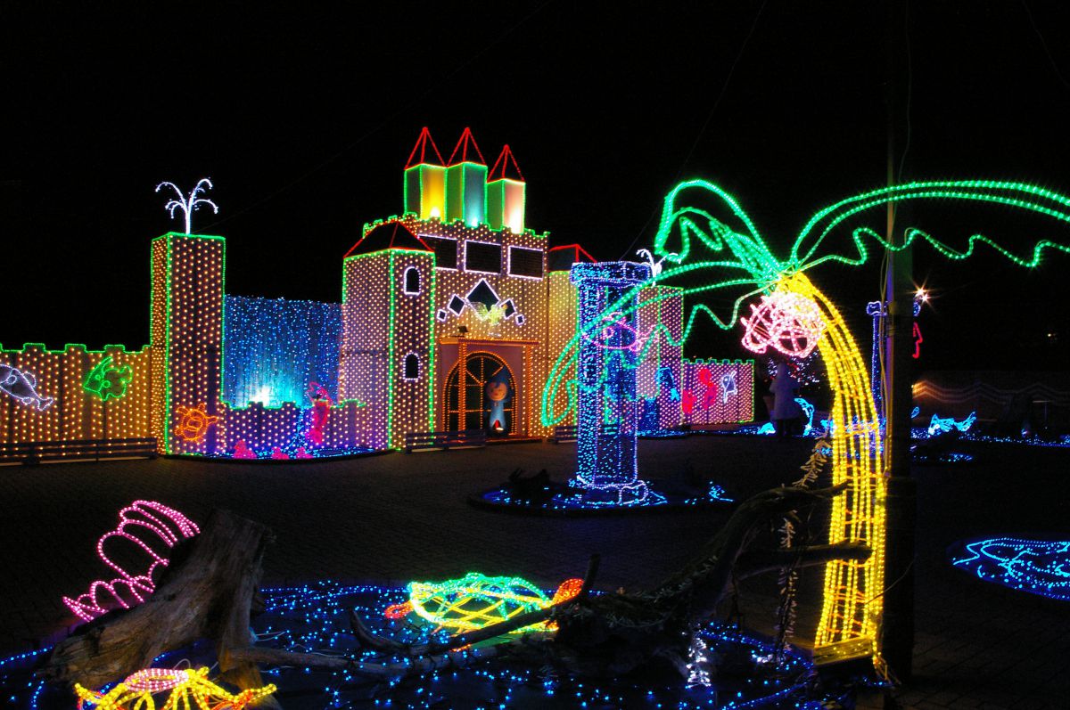 光の竜宮城 街並み 建物 夜景 Ganref