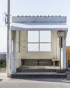海が見えるバス停ジオラマ