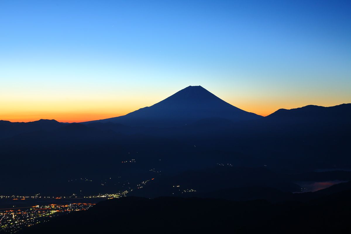富士の夜明け 自然 風景 山 Ganref