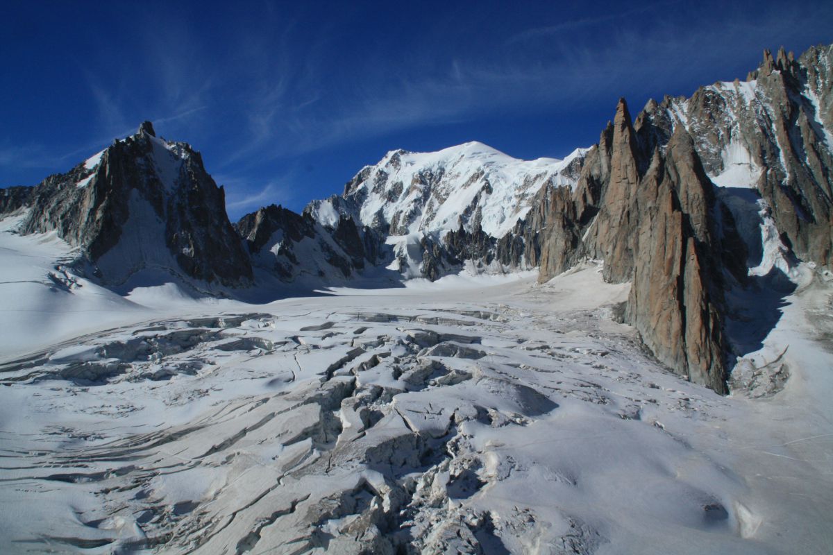 モンブランとモンブラン氷河 自然 風景 山 Ganref