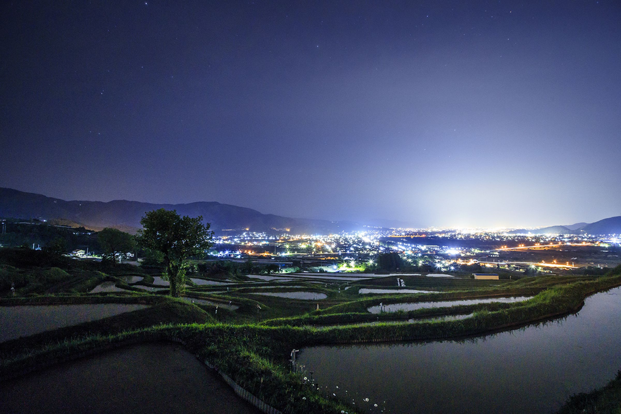 【静寂な夜】　F3 原画　一点物　夜景　風景 静寂な夜】 F3 原画 一点物 夜景 風景