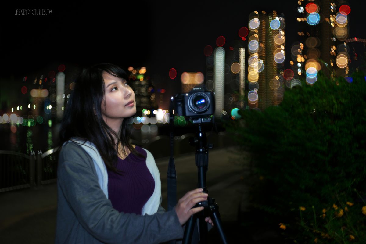 古レンズポートレート 夜景の練習 Ganref