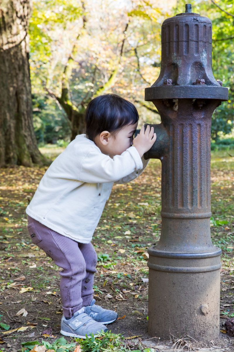 覗き込む 人物 子供 Ganref