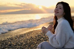 夕焼けの渚にて