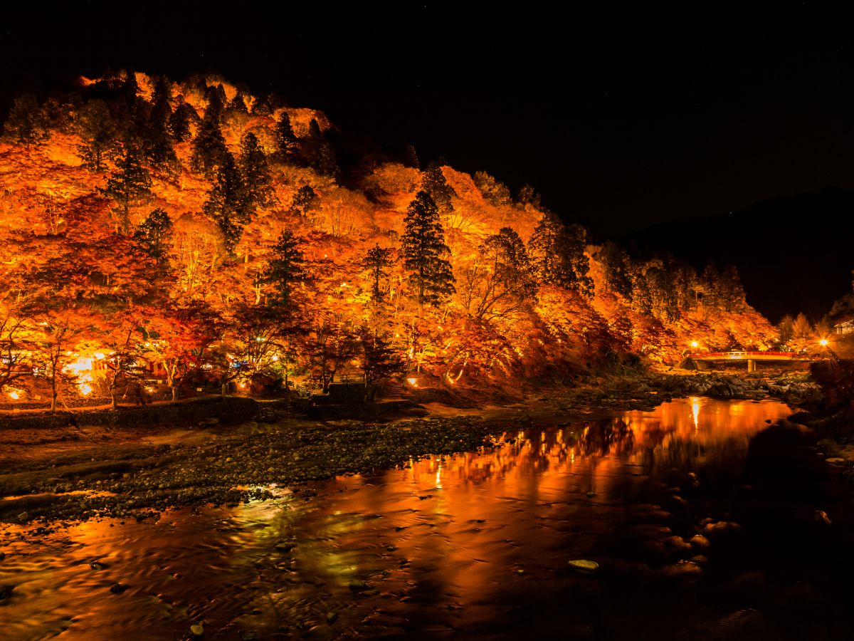 紅く燃える山 自然 風景 山 Ganref