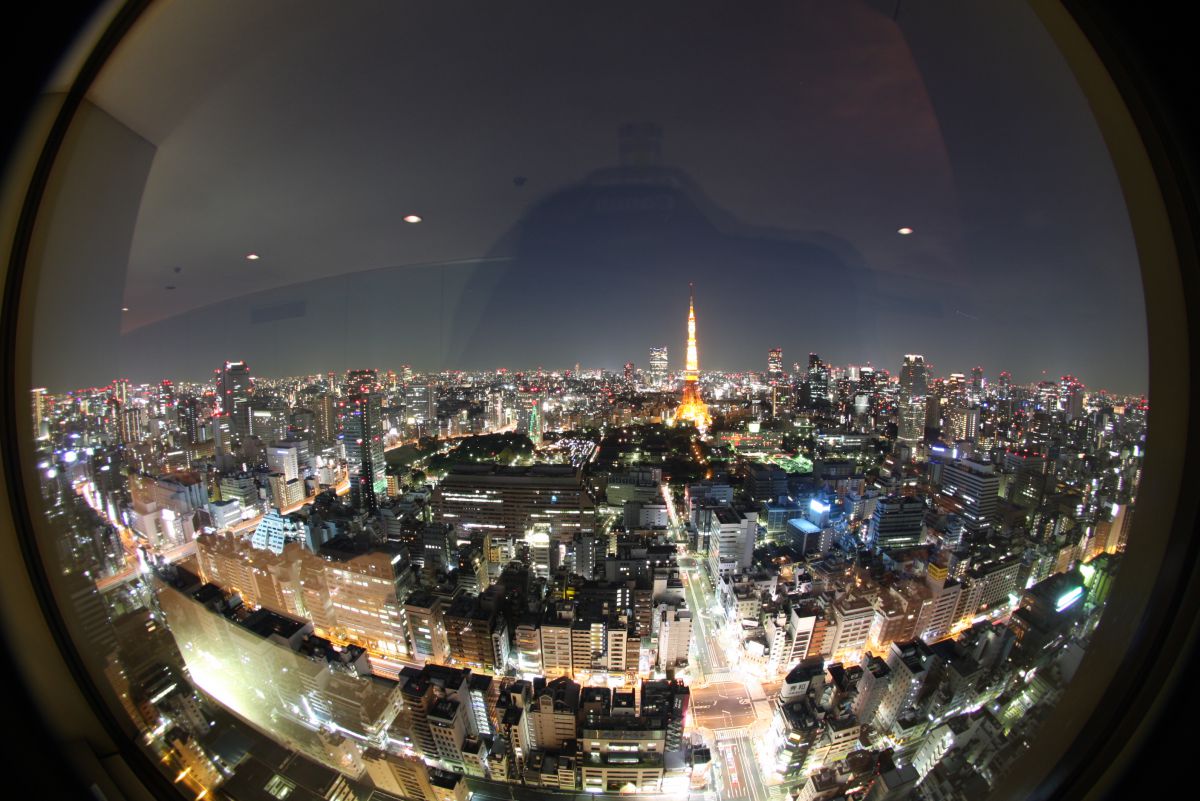 夜景 X 魚眼 街並み 建物 夜景 Ganref