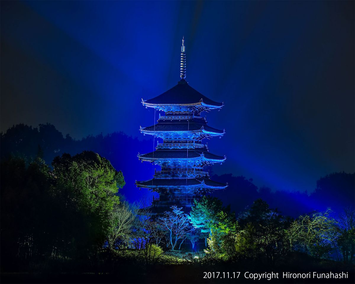 備中国分寺を撮る 五重塔のブルーライトアップをd850でサイレント撮影 街並み 建物 神社 寺 教会 Ganref