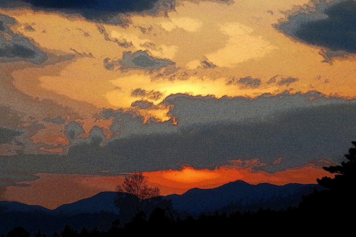 ポスタリゼーションの夕景 自然 風景 空 雲 Ganref ポスタリゼーションの夕景 自然 風景 空 雲 Ganref