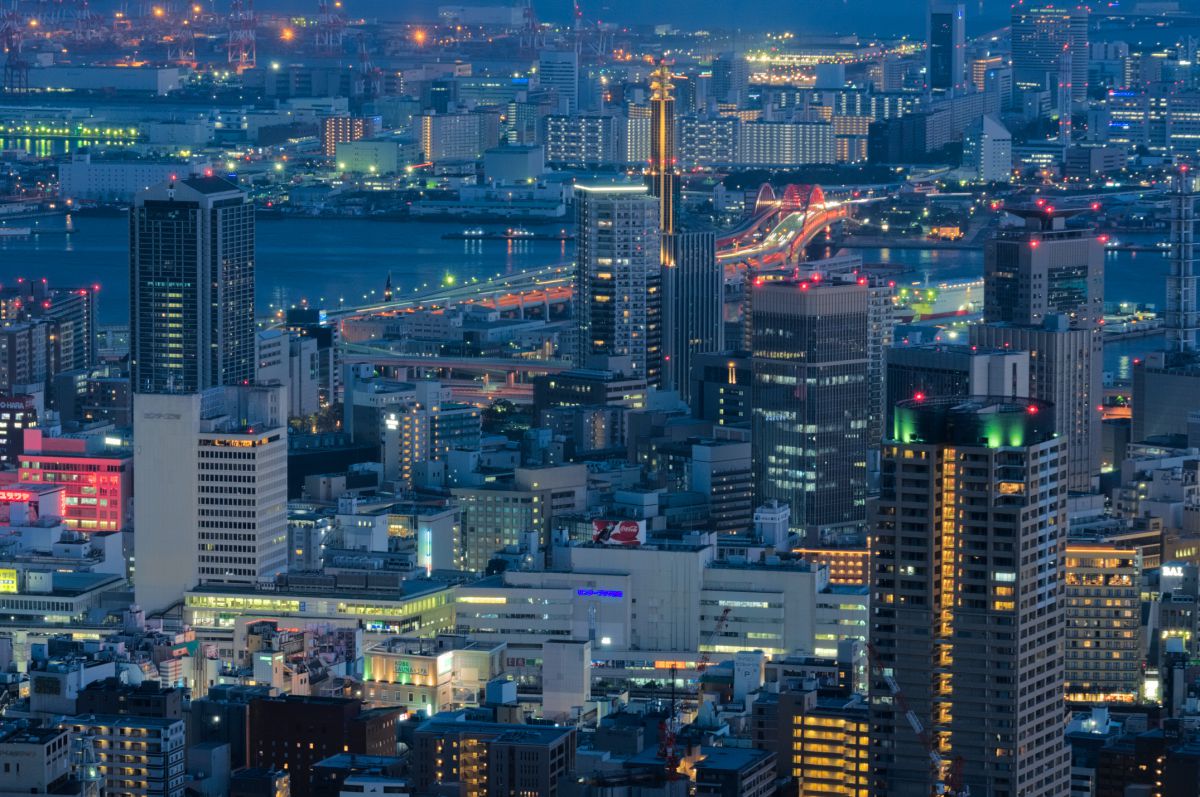 三宮の夜景 街並み 建物 夜景 Ganref