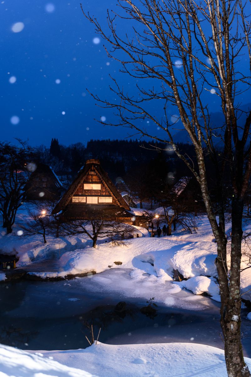 白川郷冬景色 街並み 建物 街並み Ganref