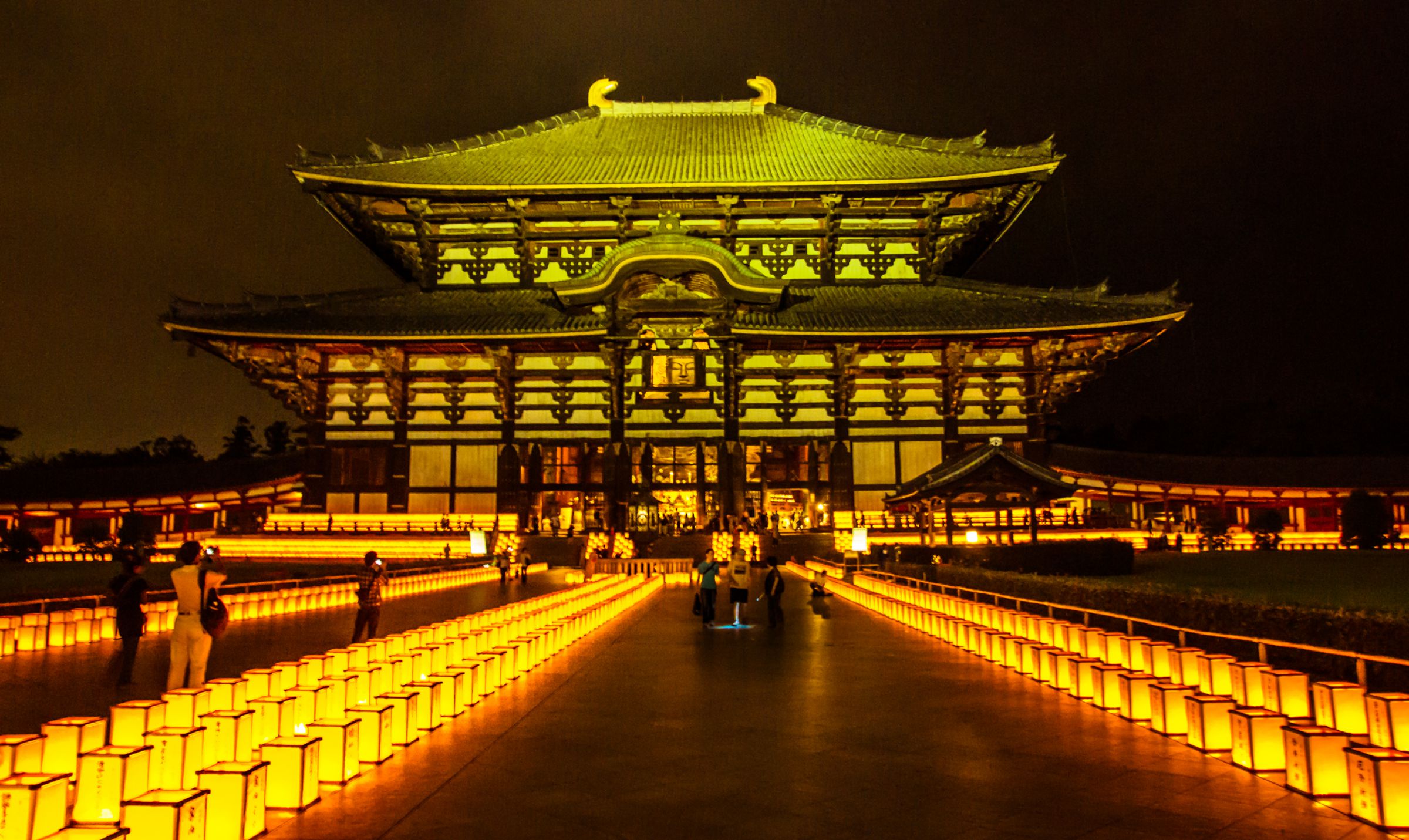 景色 夜景 東大寺 コレクションカードとして 美術品・アンティーク