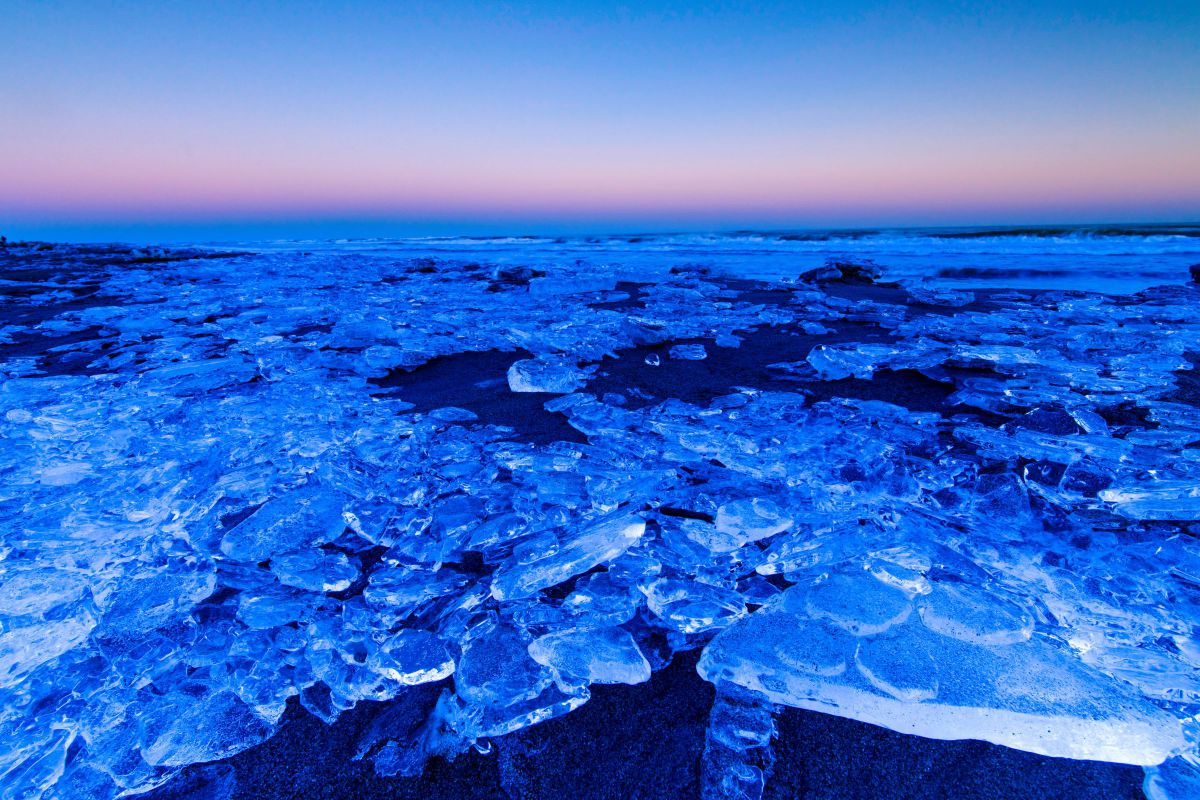 氷片の夕暮れ 大津海岸 自然 風景 海 Ganref