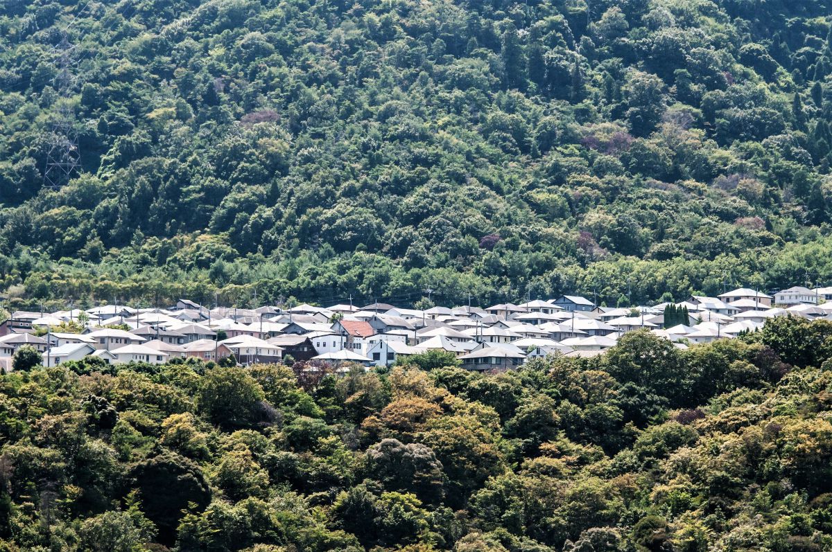 谷間の家 街並み 建物 住宅 Ganref