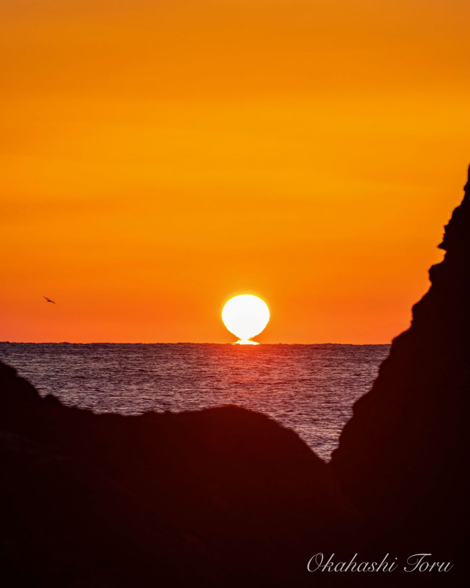 尾を引く朝日 自然 風景 海 Ganref