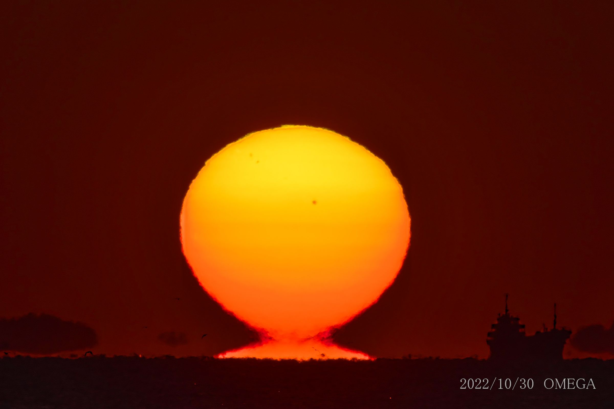 風早のだるま夕日