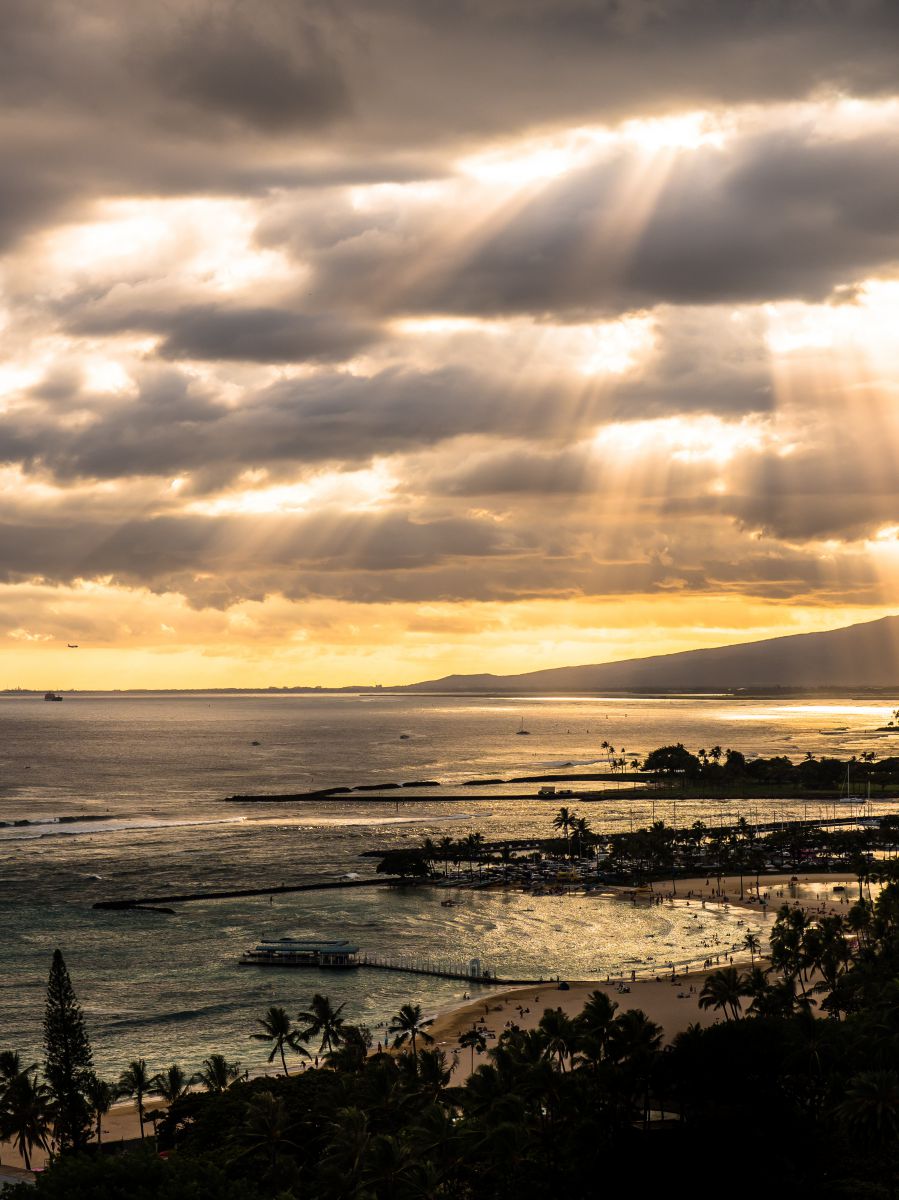 薄明光線 自然 風景 空 雲 Ganref